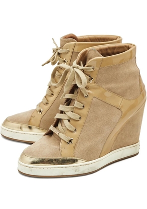 Jimmy Choo Pre-Owned leather sneakers - Neutrals