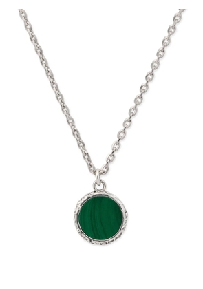 Emanuele Bicocchi flourish amulet malachite necklace - Silver