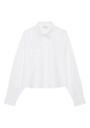 ANINE BING Essie cropped pocket shirt - White