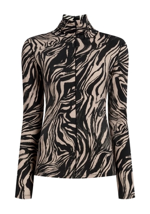 Proenza Schouler White Label Audrey marble-print top - Neutrals