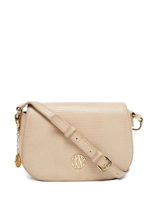 DKNY embossed-leather shoulder bag - Neutrals
