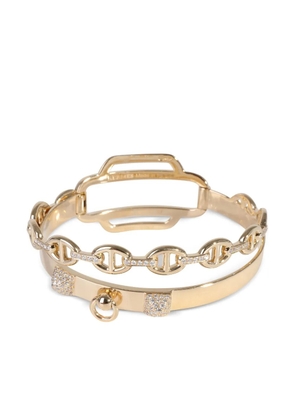 Hermès Pre-Owned 18kt yellow gold Double Tour diamond bracelet
