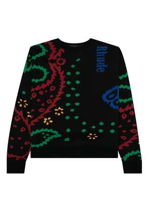 RHUDE intarsia-knit sweater - Black