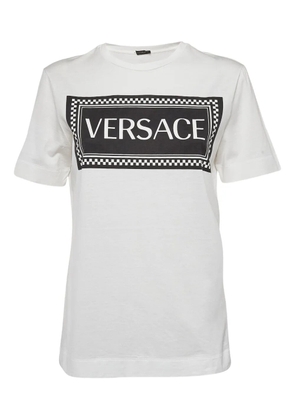 Versace Pre-Owned logo-print cotton T-shirt - White