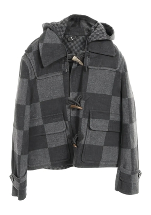 Louis Vuitton Pre-Owned x Nigo 2010s Damier hooded duffle coat - Grey