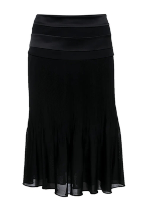 Giorgio Armani Pre-Owned silk flared skirt - Black