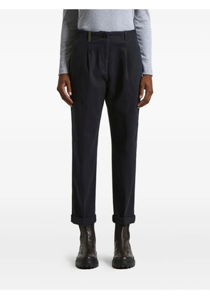 Peserico elasticated pleated trousers - Blue