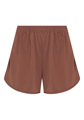Lygia & Nanny Nanny elastic-waistband curved-hem shorts - Brown