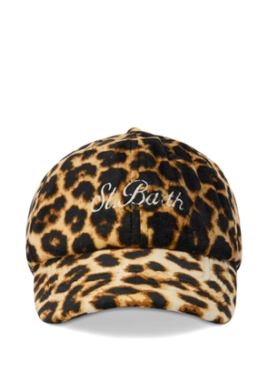 MC2 Saint Barth leopard-print logo-embroidered baseball cap - Neutrals