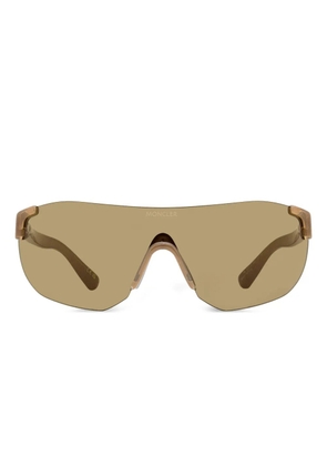 Moncler Eyewear 272-K rimless shield-shape sunglasses - Brown