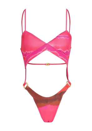 Amir Slama x Jade Picon tie-dye swimsuit - Pink
