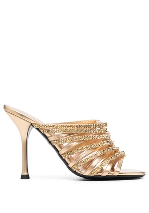 Valentino Garavani strappy 95mm mules - Gold