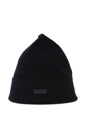 Saint Laurent ribbed wool beanie - Black
