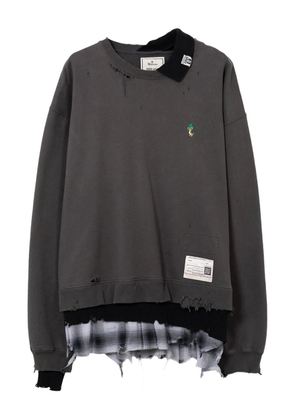Maison MIHARA YASUHIRO layered distressed-detail sweatshirt - Black