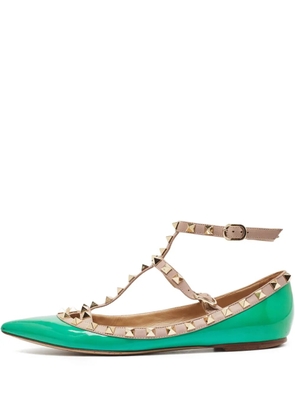 Valentino Garavani Pre-Owned Rockstud ballet flats - Green
