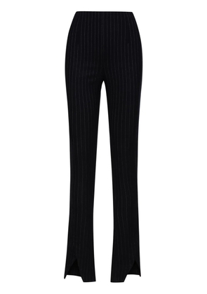Oscar de la Renta vertical-stripe wool trousers - Blue