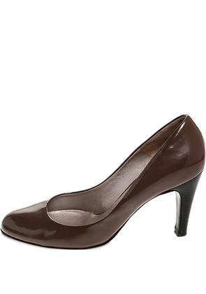 Ferragamo Pre-Owned 85mm patent leather pumps - Brown