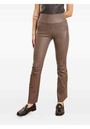 Sprwmn flared leather leggings - Grey