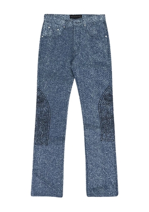 Who Decides War textured-finish jeans - Blue