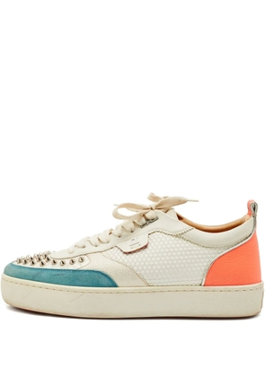 Christian Louboutin Pre-Owned Happyrui studded sneakers - White