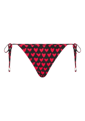 Moschino heart-print bikini bottoms - Black