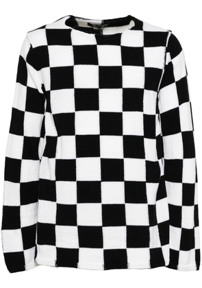 Black Comme Des Garçons checked jumper