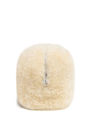 Apparis Jumbo Noor bouclette clutch bag - Neutrals