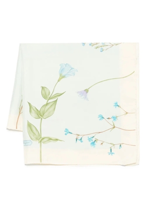 Ferragamo Pre-Owned 1990s floral-print scarf - Blue