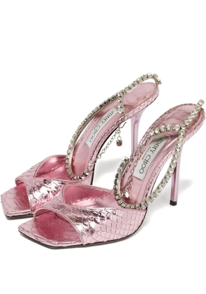 Jimmy Choo Pre-Owned Saeda leather sandals - Pink
