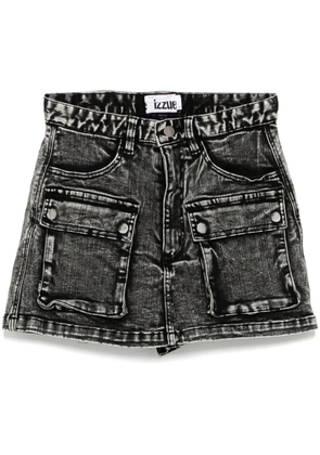 izzue denim skort - Black