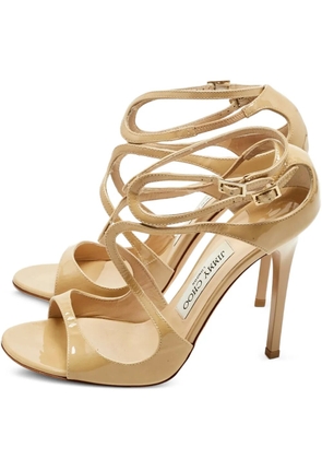 Jimmy Choo Pre-Owned Lance buckle heeled sandals - Neutrals