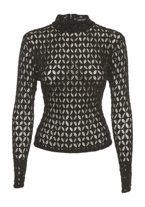 Retrofete mesh beaded top - Black