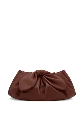 Oscar de la Renta leather clutch bag - Brown