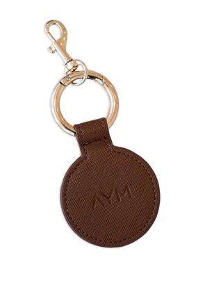 AMOR Y MEZCAL round-shape leather clip - Brown