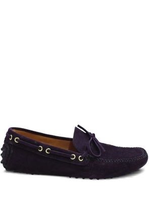 Tod's Vintage Gommino pebbled-sole boat shoes - Purple