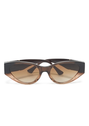 Versace Pre-Owned oval frame sunglasses - Brown