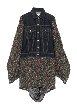 Junya Watanabe Comme des Garçons Pre-Owned 2019 Docking mini shirt dress - Blue