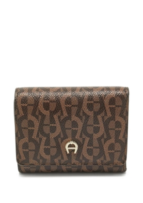 Aigner Vintage monogram-print wallet - Brown