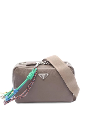 Prada Pre-Owned logo-plaque shoulder bag - Grey