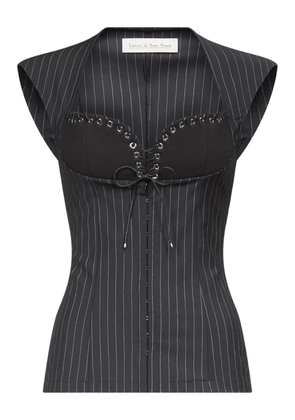 Ludovic de Saint Sernin Robin pinstripe top - Grey