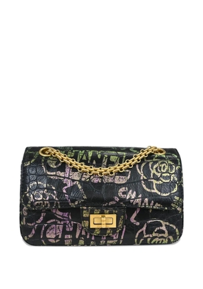 CHANEL Pre-Owned 2019 Mademoiselle Lock graffiti shoulder bag - Black