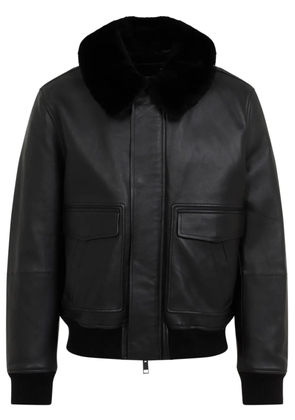 Yves Salomon lether bomber jacket - Black