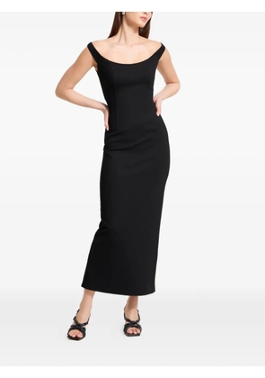 Marcella Eliana split-detail midi dress - Black