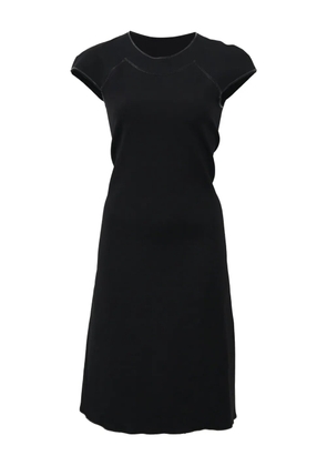 Bottega Veneta Pre-Owned cap-sleeve A-line midi dress - Black