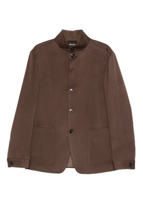 Zegna patch-pocket jacket - Brown