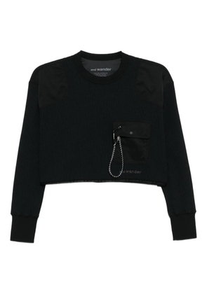 and Wander PE waffle T-shirt - Black