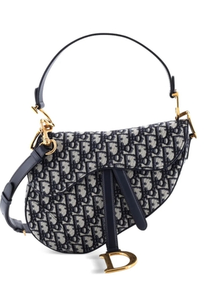 Christian Dior Pre-Owned Saddle Handbag with Strap Oblique Canvas Medium shoulder bag - Blue