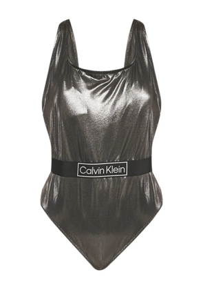 Calvin Klein logo-band swimsuit - Grey