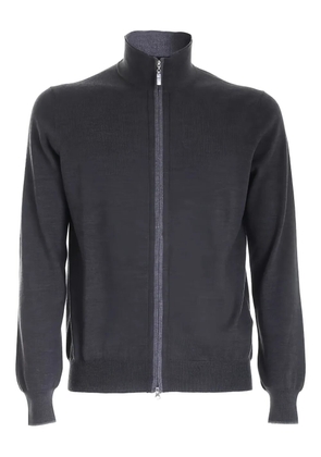 GIUUNO high-neck zip-up cardigan - Grey