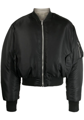 VTMNTS cropped zipped-up bomber jacket - Black